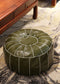 Green Leather Ottoman